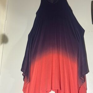 Ombre Sleeveless Dress zipper back